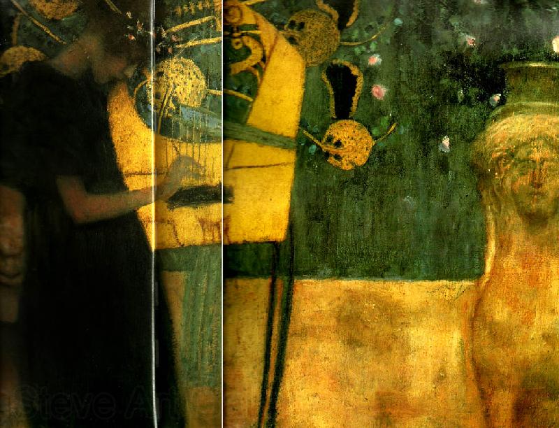 Gustav Klimt musiken Spain oil painting art